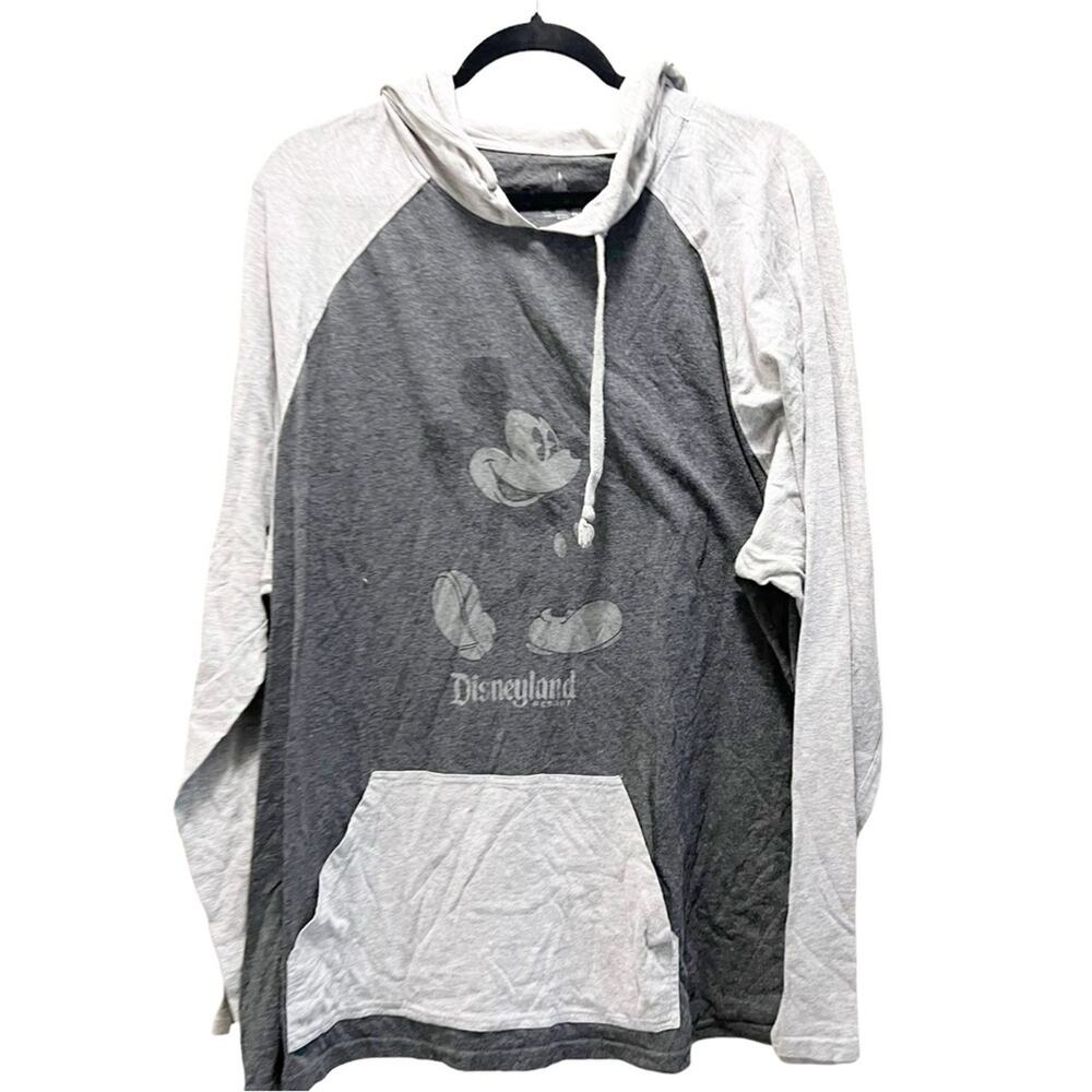 Disney Parks Original Black and White Mickey Mouse Hoodie Shirt Size XXL